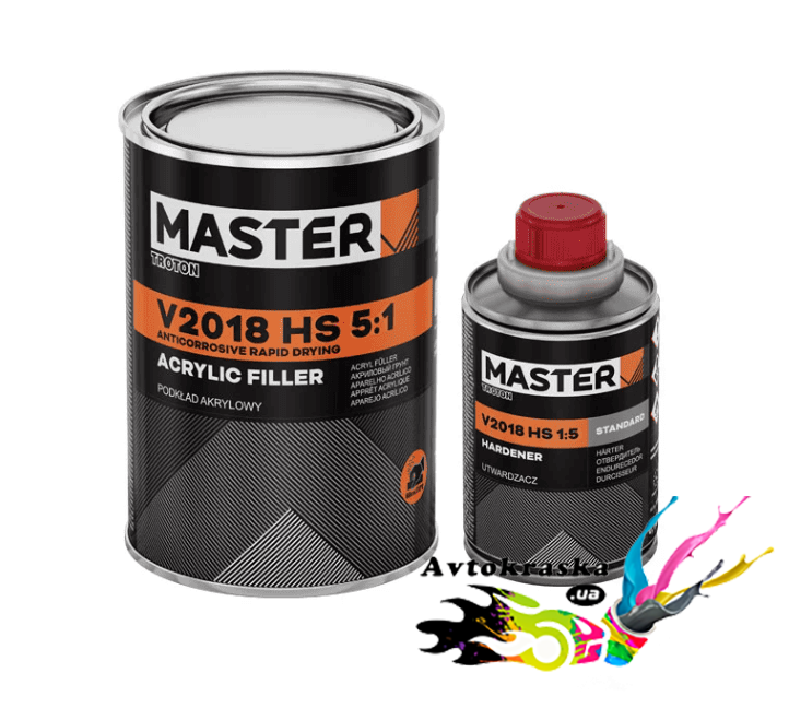 Акриловий грунт MASTER TROTON HS V2018 0,8л+0,2л білий - Акриловий грунт 2К цена!